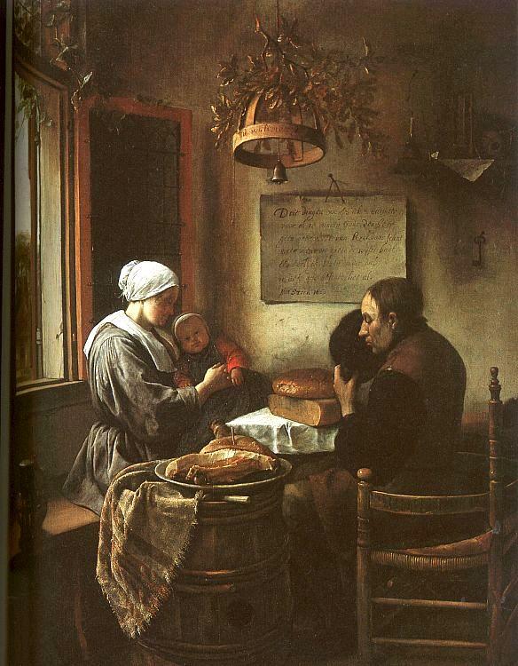 Jan Steen Grace Before a Meal oil painting picture